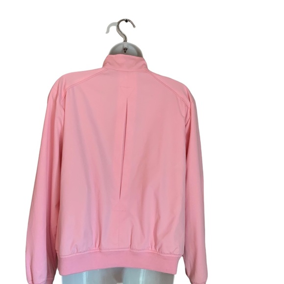 Vintage NOS Izod Ladies Bubble Gum Pink Golf Full Zip Jacket Size large #1072 - Picture 3 of 5